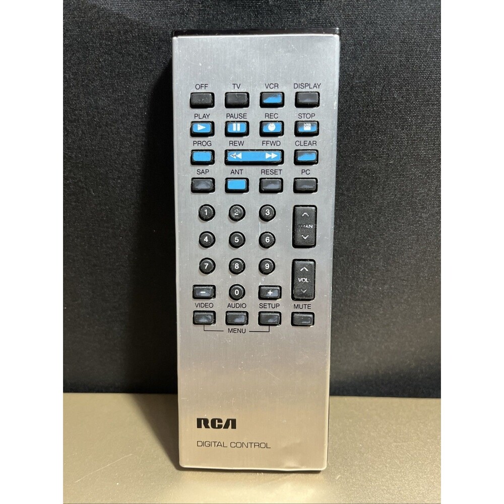 Genuine RCA (CRK50A CRK50E) Silver TV Digital Remote Control With Battery Cover